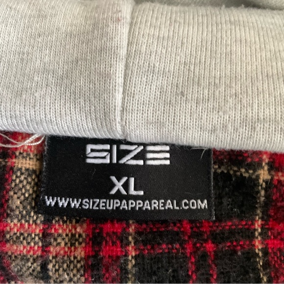 Size Up wool blend hooded flannel size XL (D1) - Picture 6 of 8
